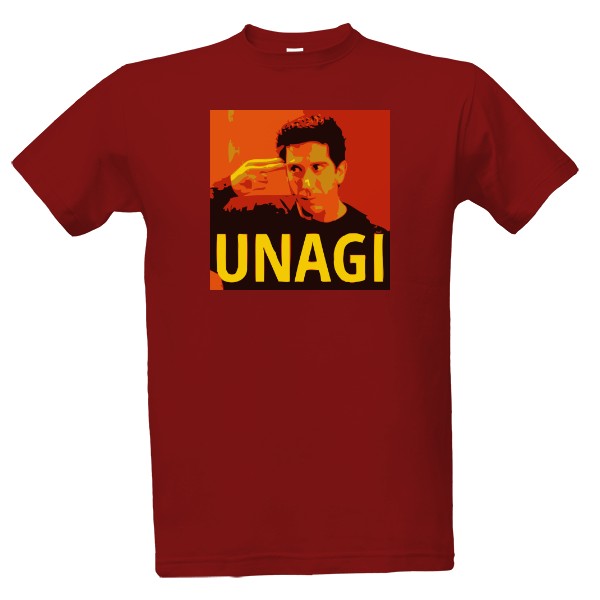 Tričko s potiskem Unagi červená