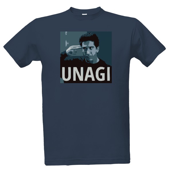 Tričko s potiskem Unagi modrá